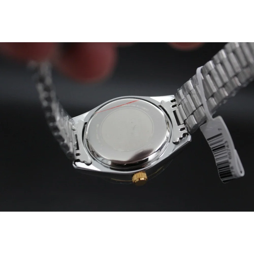 Invicta Specialty Mens Two Tone Silver Gold Fluted‎ Bezel Dark Dial Watch 43968